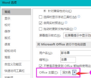 Word2021怎么设置深灰色的Office主题 操作方法-西西万能库