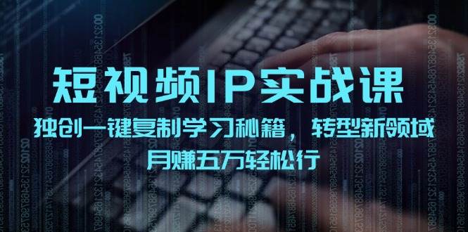 短视频 IP实战课，独创一键复制学习秘籍，转战新领域，月赚五万轻松行-西西万能库